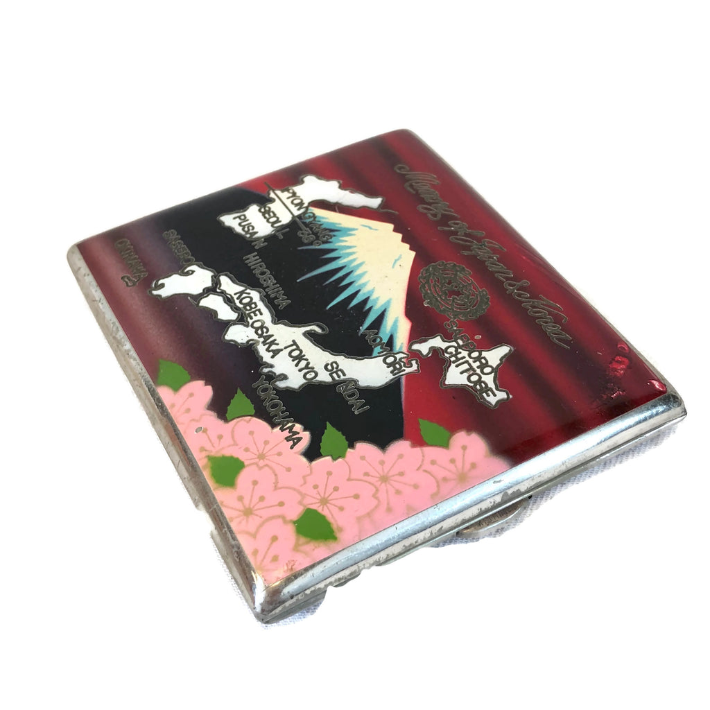 Vintage 1950’s Red painted Japan Cigarette Case