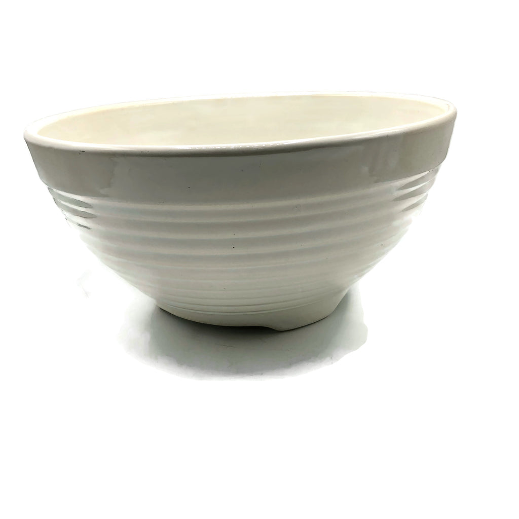 Vintage 1930’s Bauer Pottery White Footed 14” Punch Bowl