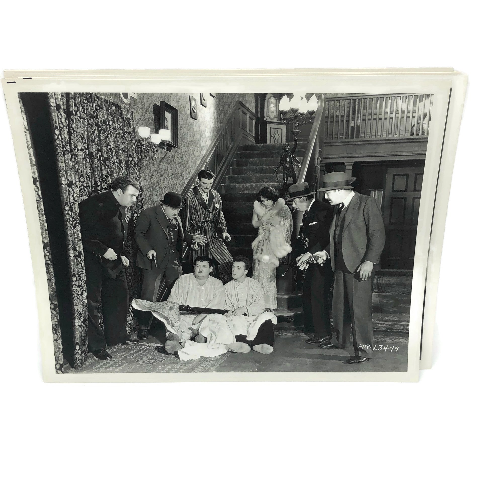 Vintage New Mint Condition Laurel & Hardy Stills From Murder Case