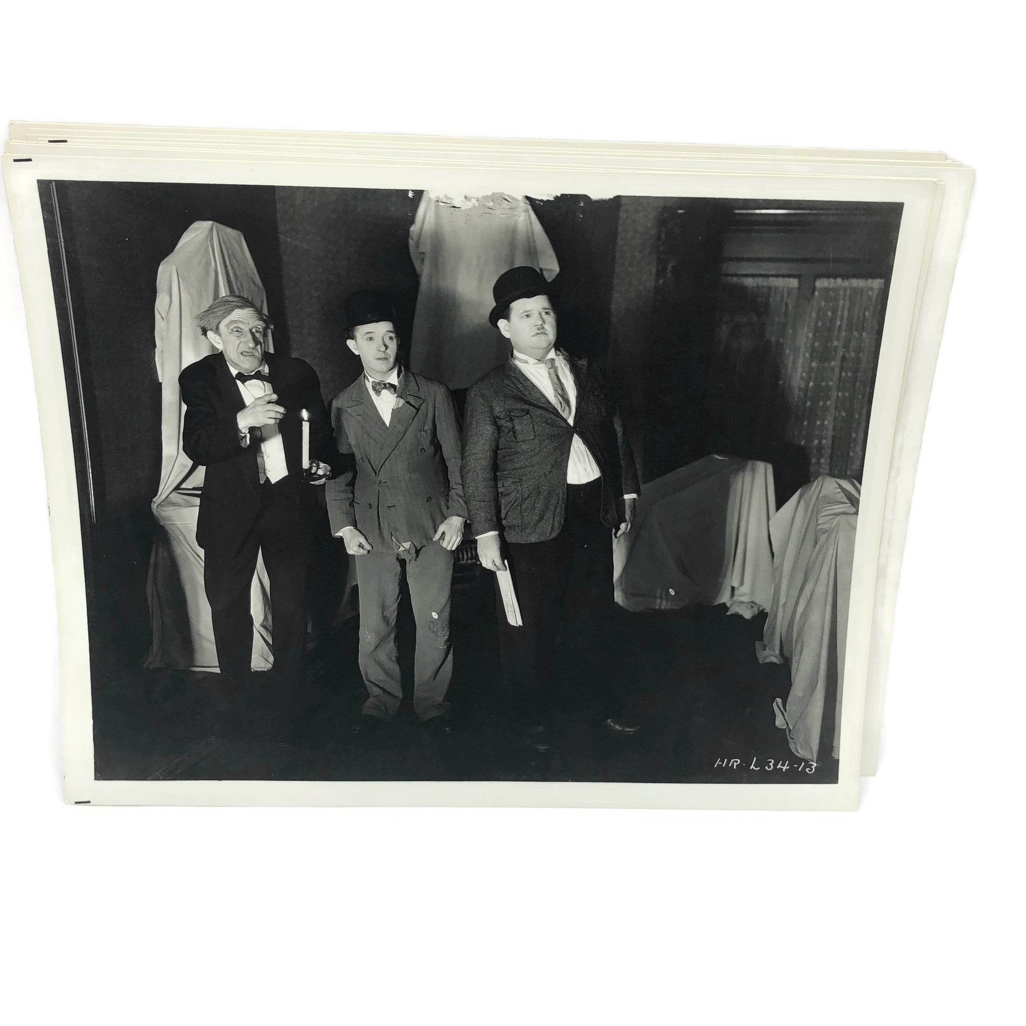 Vintage New Mint Condition Laurel & Hardy Stills From Murder Case