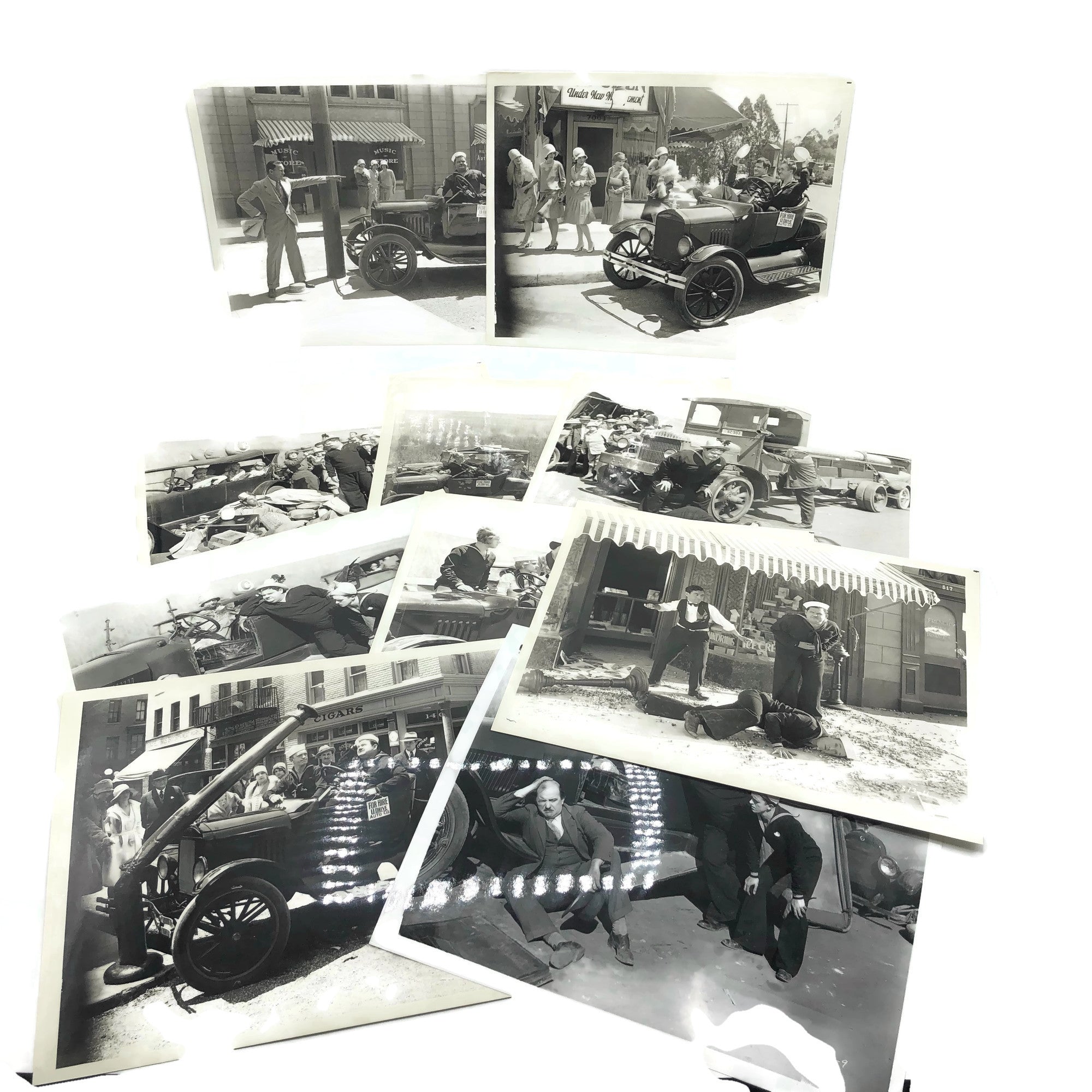 Vintage New Mint Condition Laurel & Hardy Stills From Two Taps