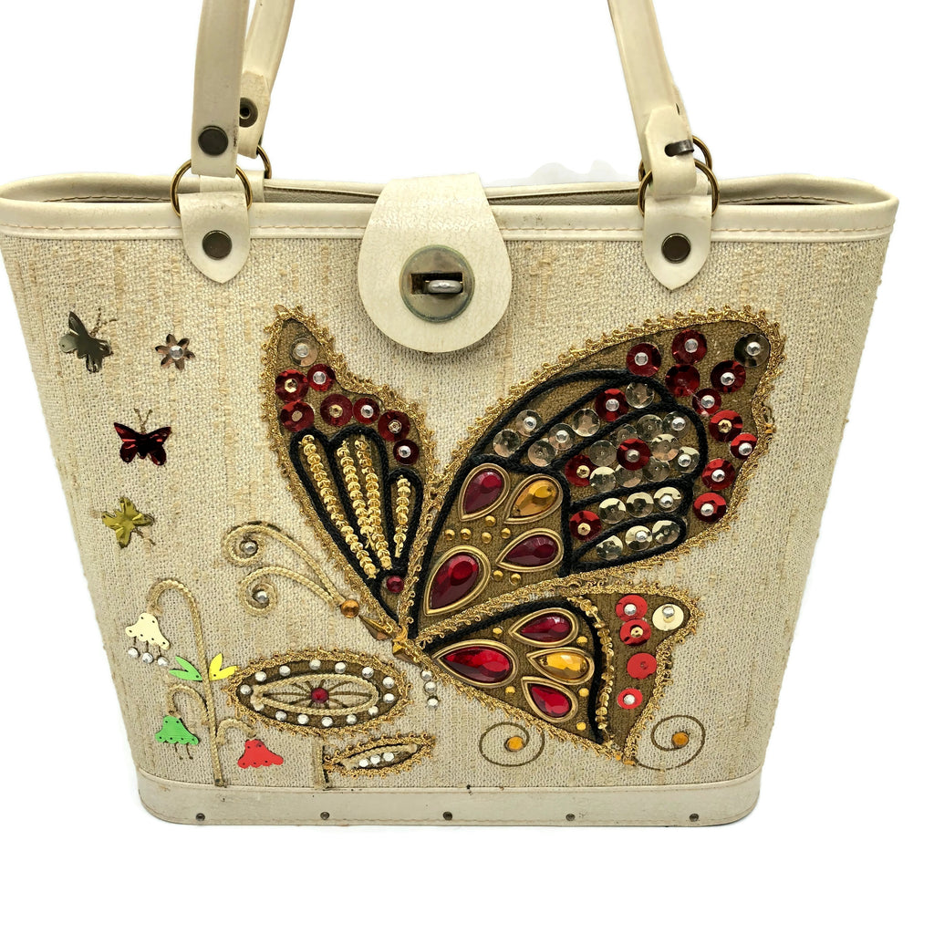 Vintage Embellished Butterfly Purse