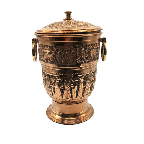 Vintage New Old Stock Nader Embossed Copper Ice Bucket