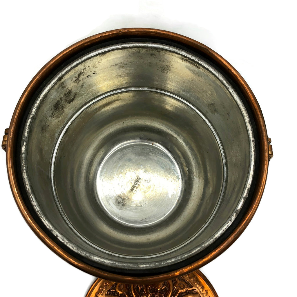 Vintage New Old Stock Nader Embossed Copper Ice Bucket