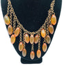 Vintage Apple Juice Bakelite Fringe Necklace