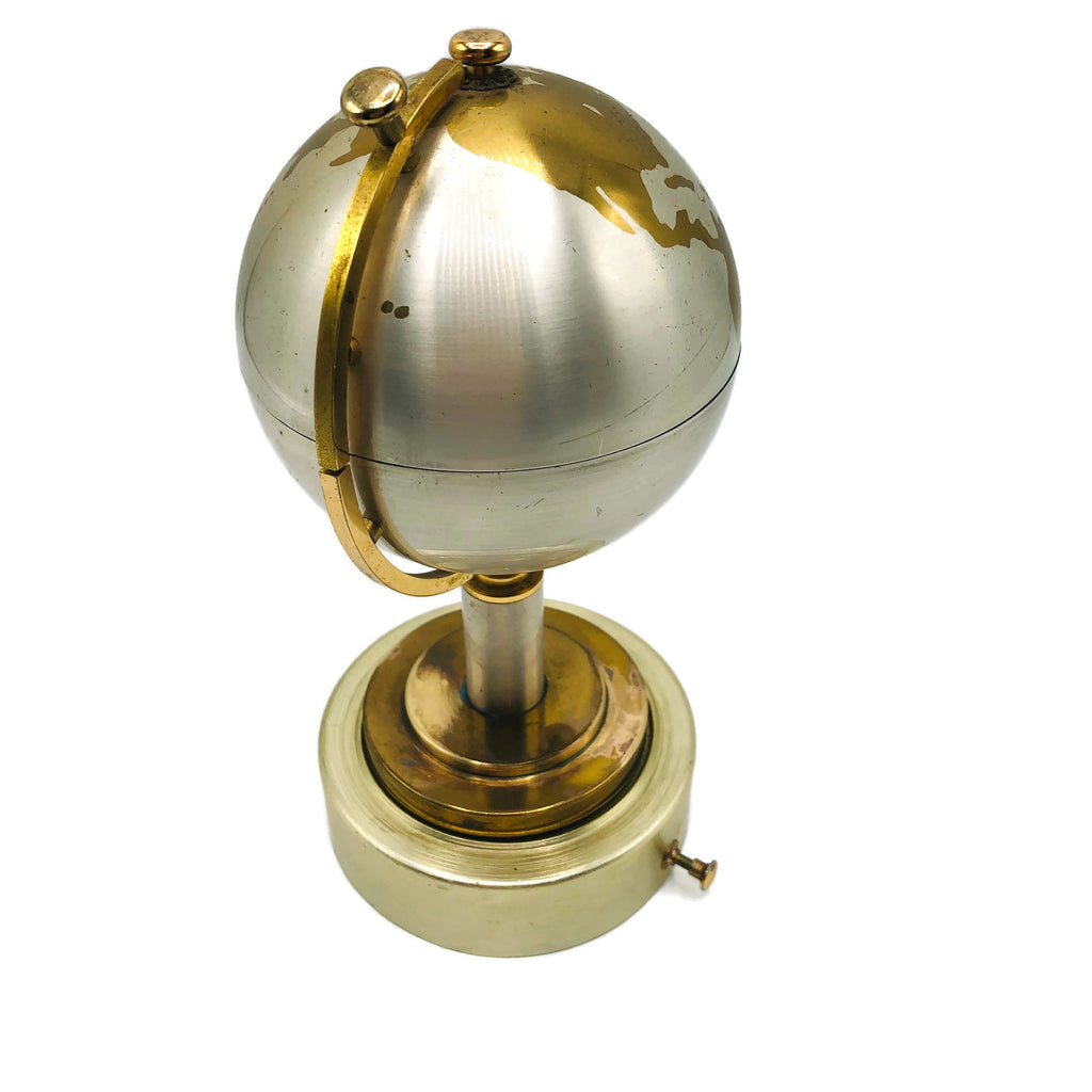 Vintage Wind Up Rotating Globe Musical Cigarette Dispenser