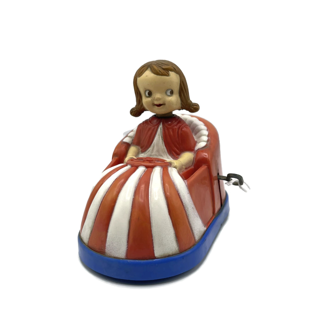 Vintage 1940’s Bumper Car Bobble Head Wind Up Toy