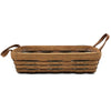 Vintage Longaberger Handwoven Basket with Leather Handles