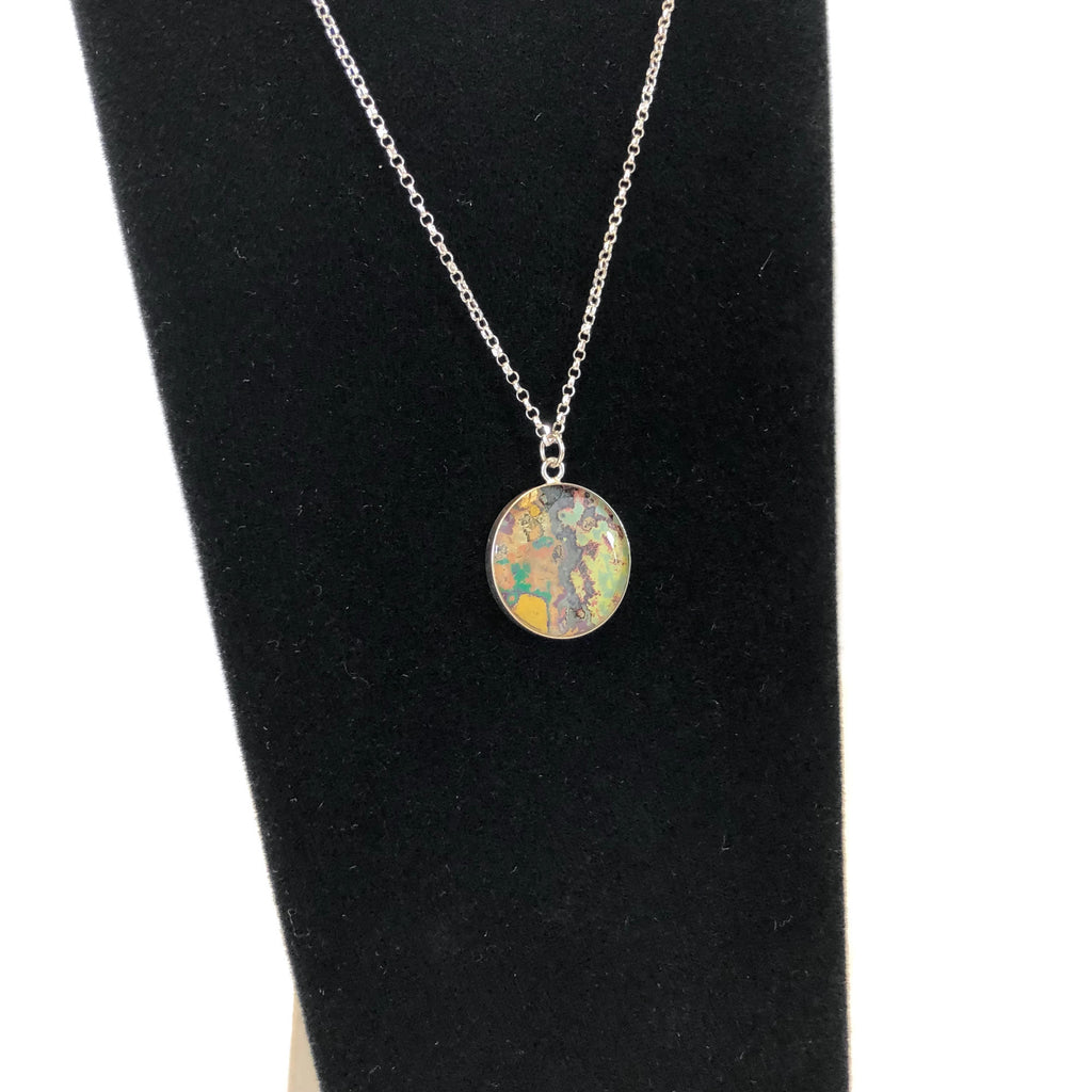 Rebel Nell Sterling Silver Graffiti Art Necklace