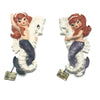 Vintage Set of 2 Lefton Merika Designed Mermaid Wall Plaques