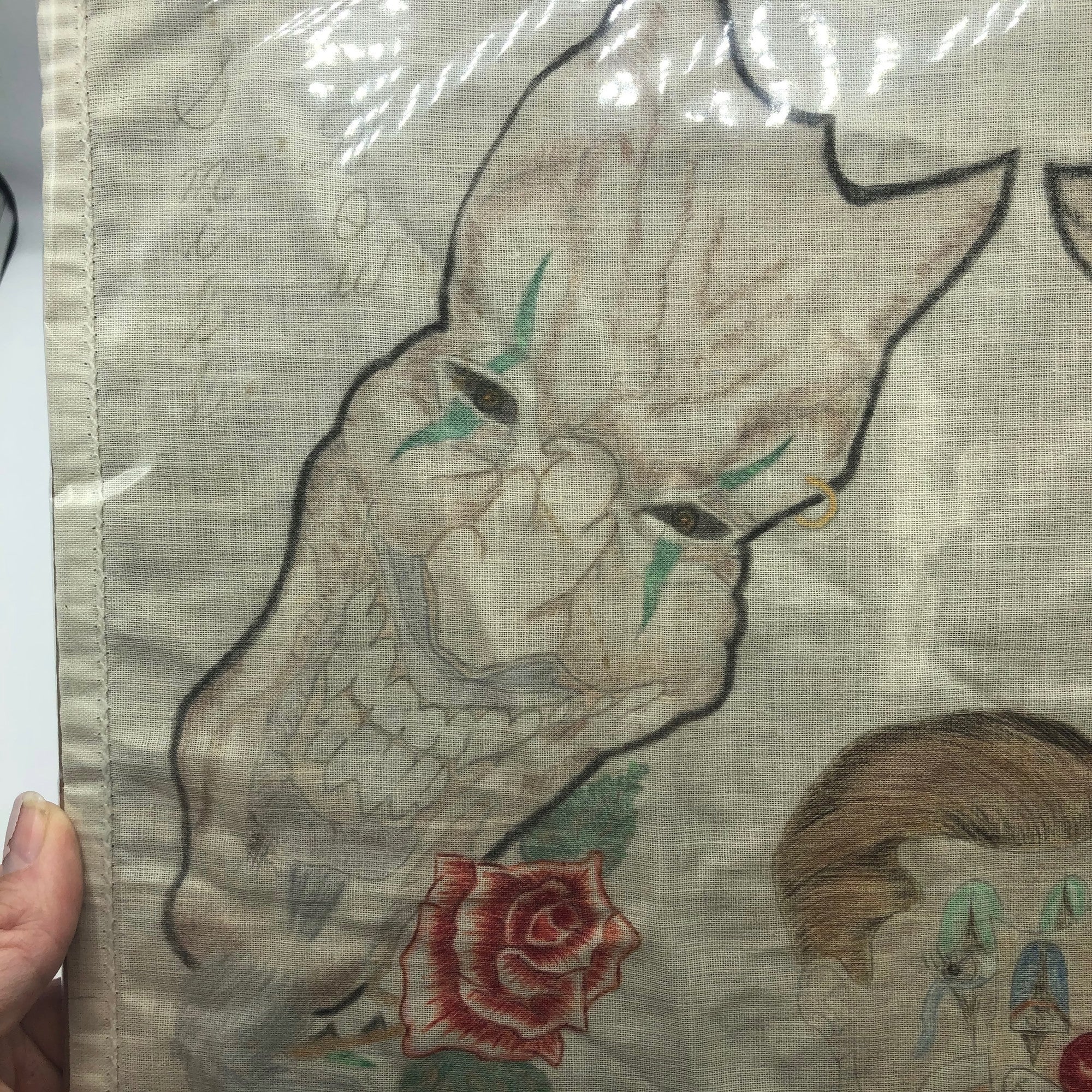 Vintage Comedy and Tragedy Prison Art Handkerchief