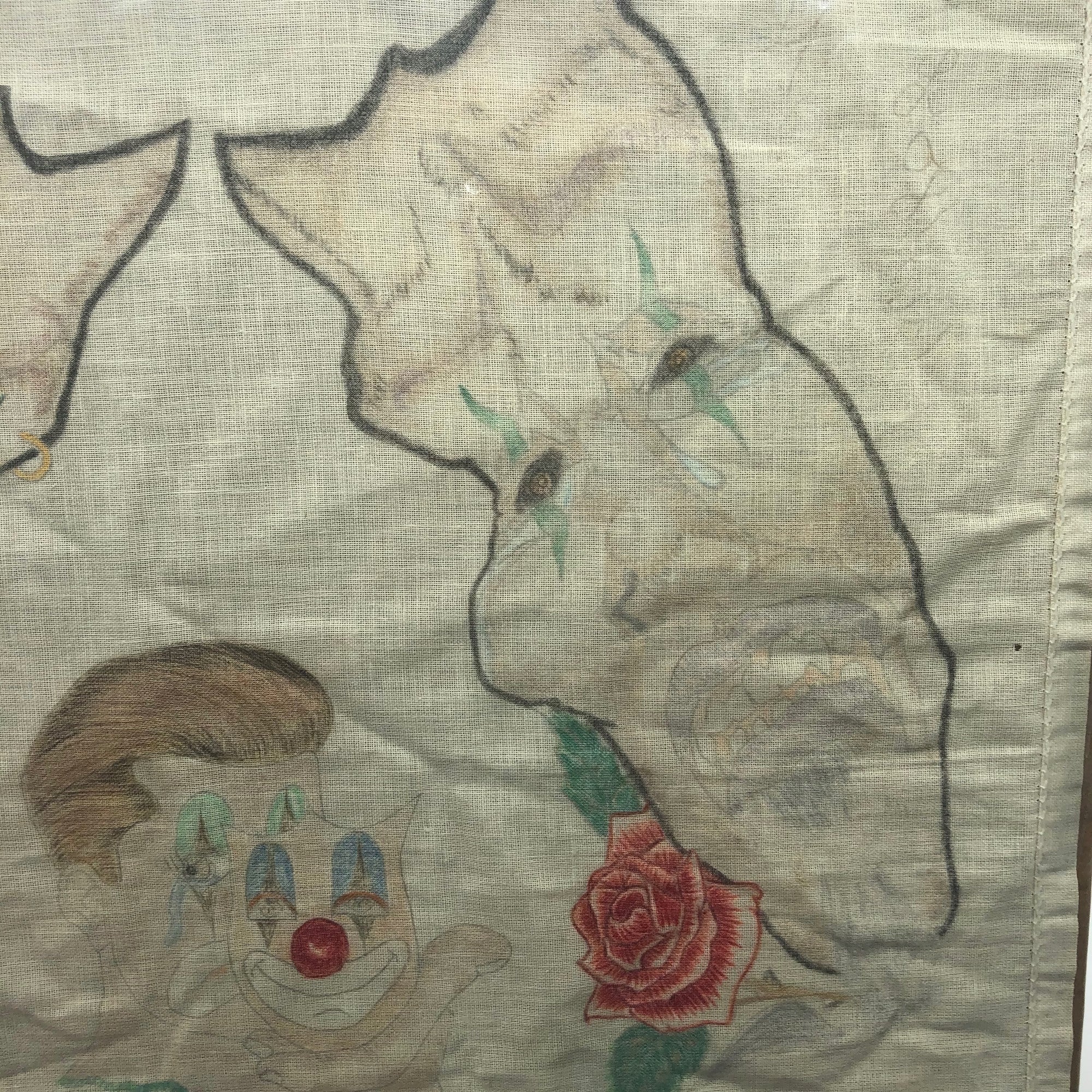 Vintage Comedy and Tragedy Prison Art Handkerchief