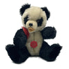 Vintage 14" Panda Teddy Bear W/ Tag & Bow By Herman W.