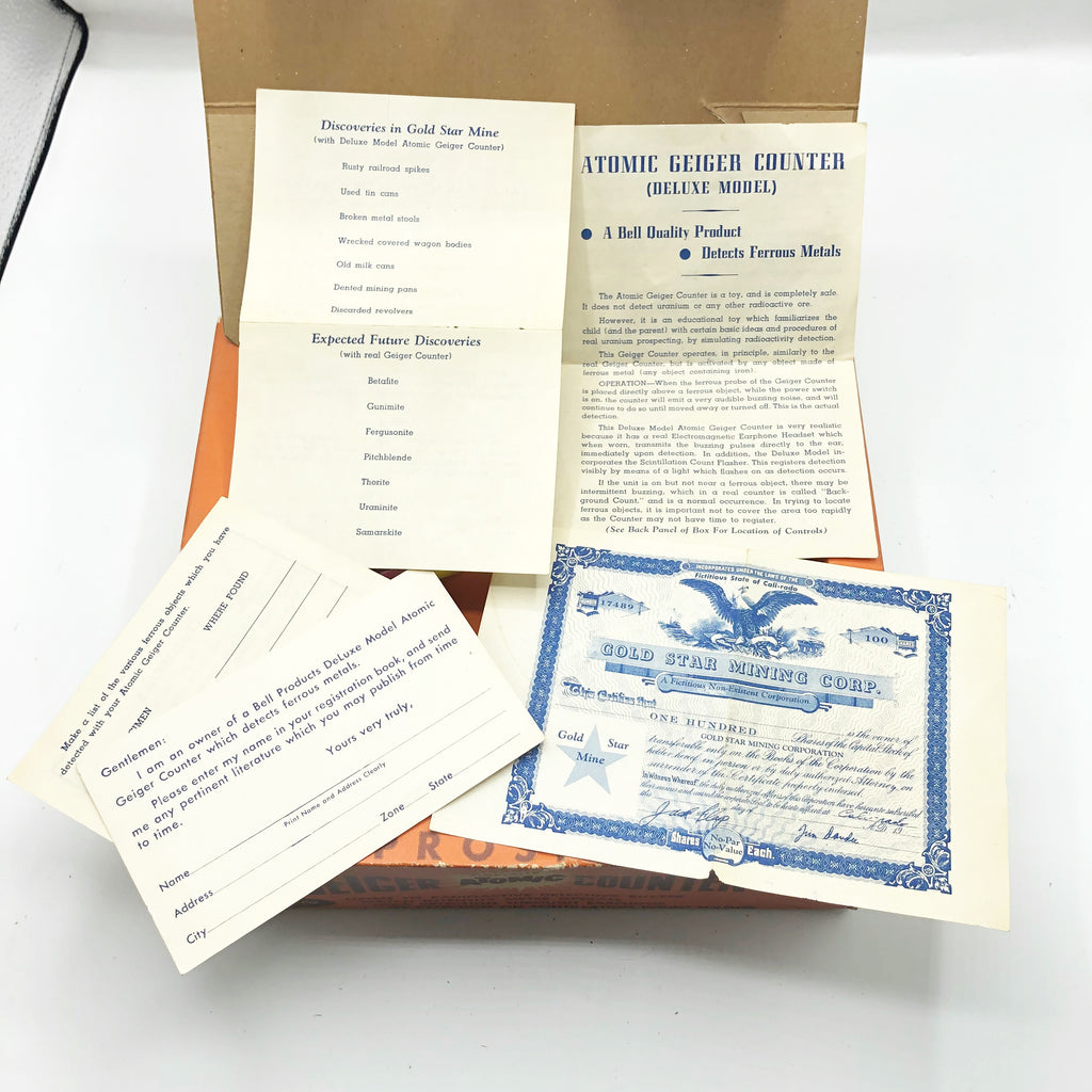 Vintage Cold War By Bell Products Geiger counter 1955