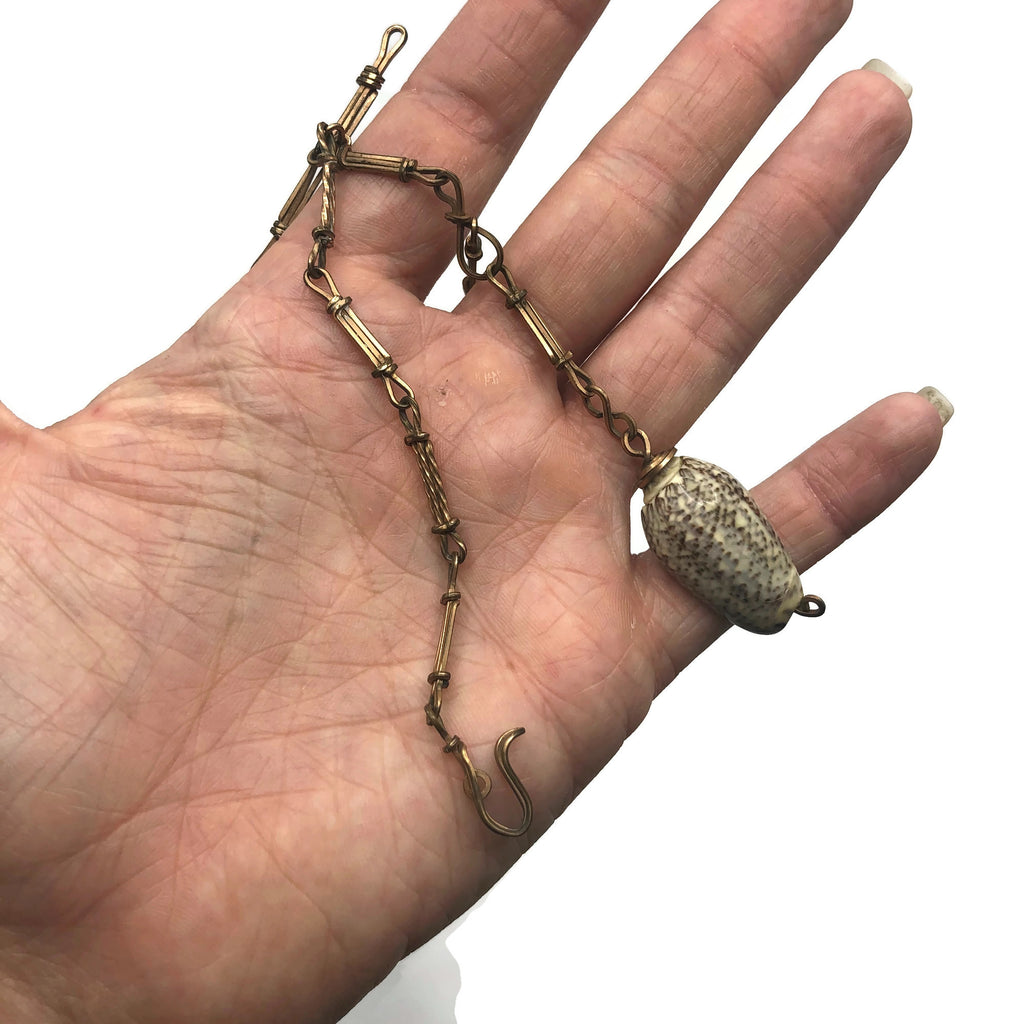 Antique Victorian Shell Charm Watch Fob