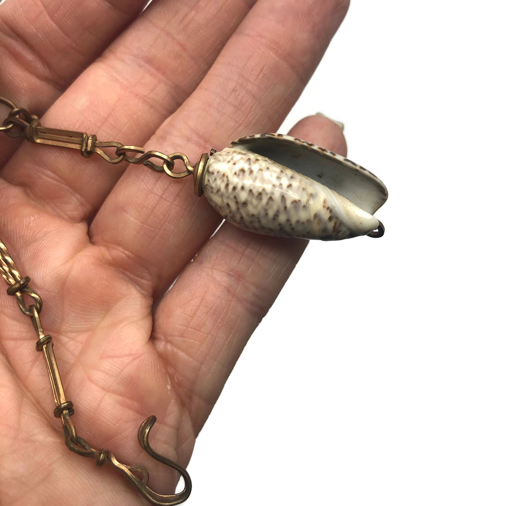 Antique Victorian Shell Charm Watch Fob