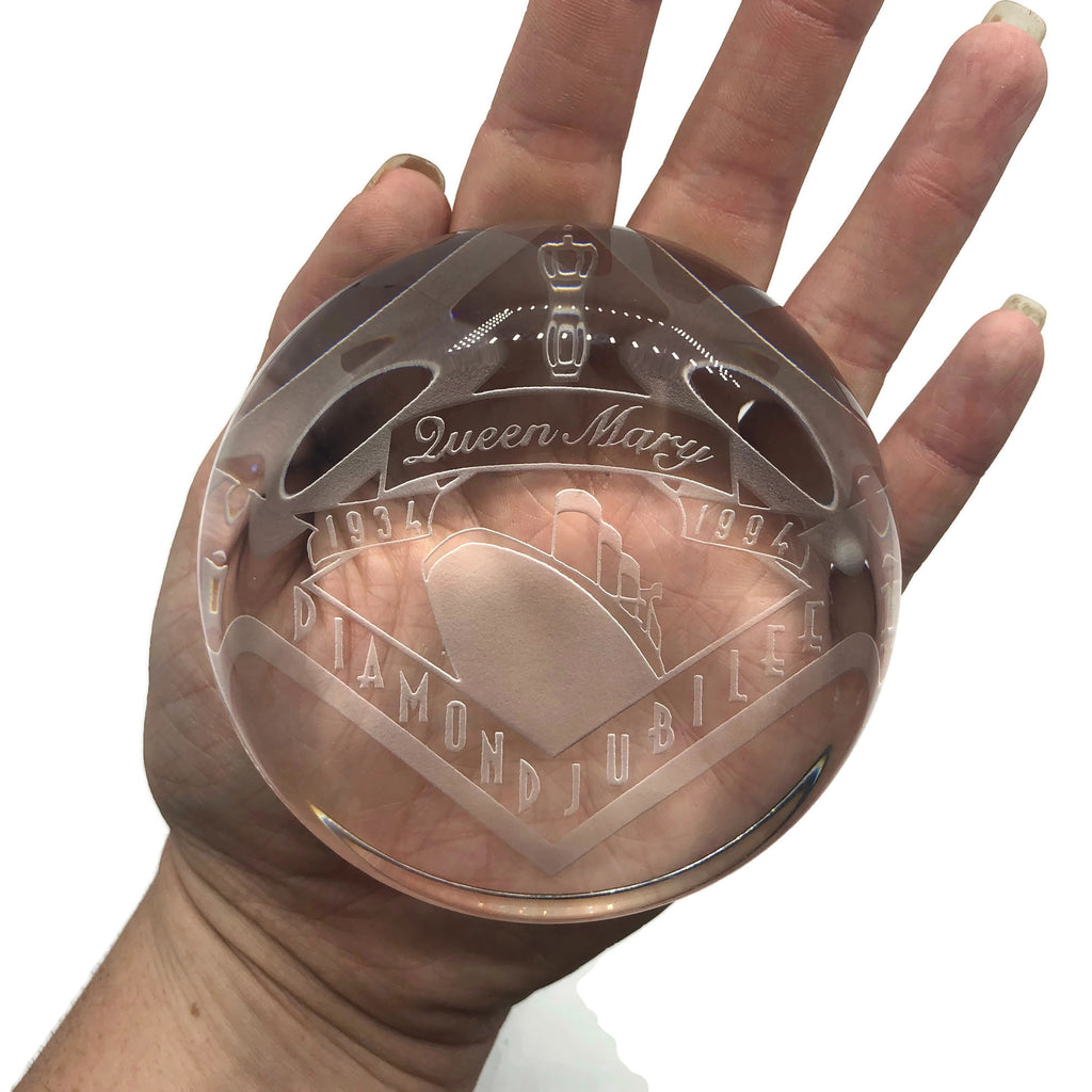 Vintage Queen Mary Diamond Jubilee 1994 Paperweight
