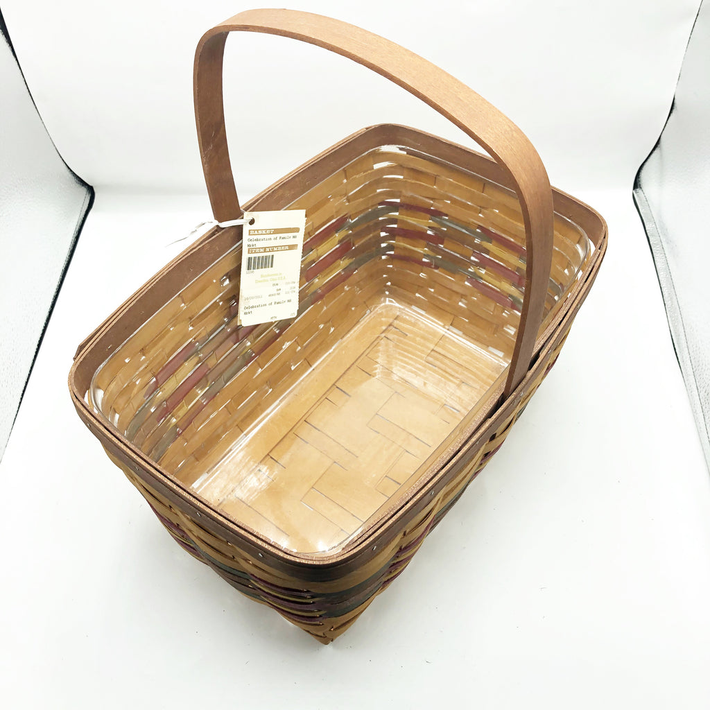 Multi Color Hand Woven Longaberger Celebration of Family Basket
