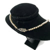 Vintage Graduated Cultured Pearl Necklace W/ Silver Clasp