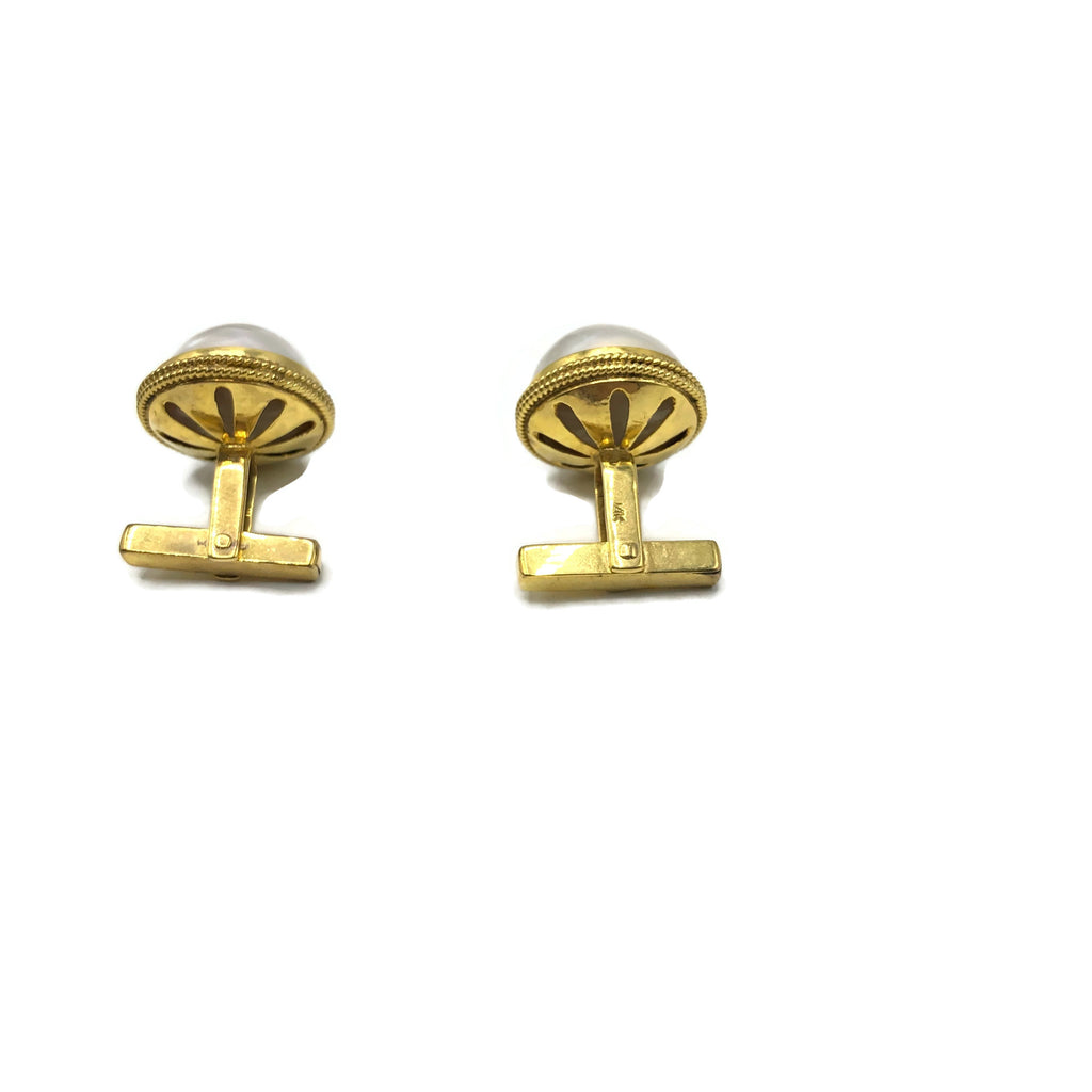 Vintage 14K Pearl Cufflinks