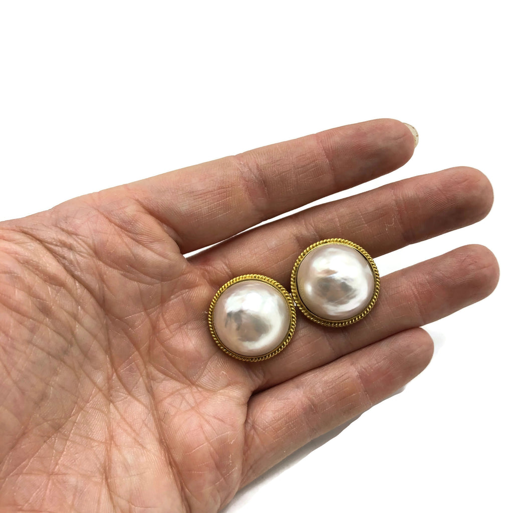 Vintage 14K Pearl Cufflinks
