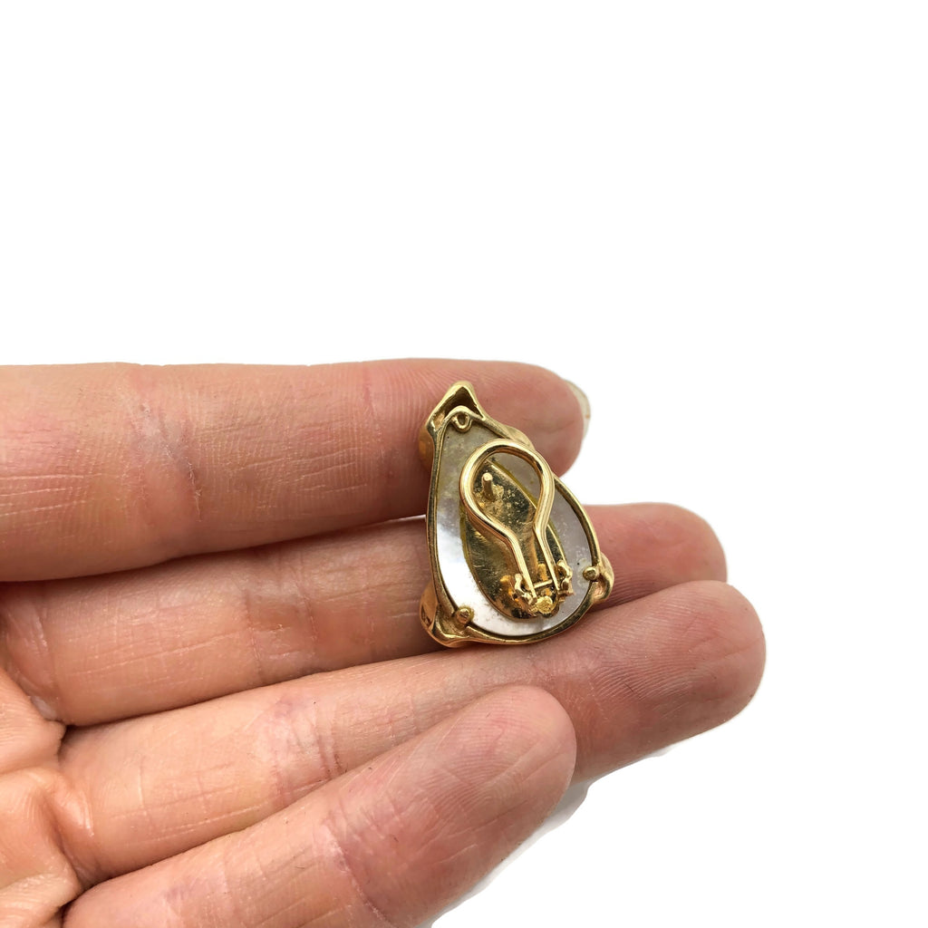 Vintage 14k Gold & Pearl Earrings