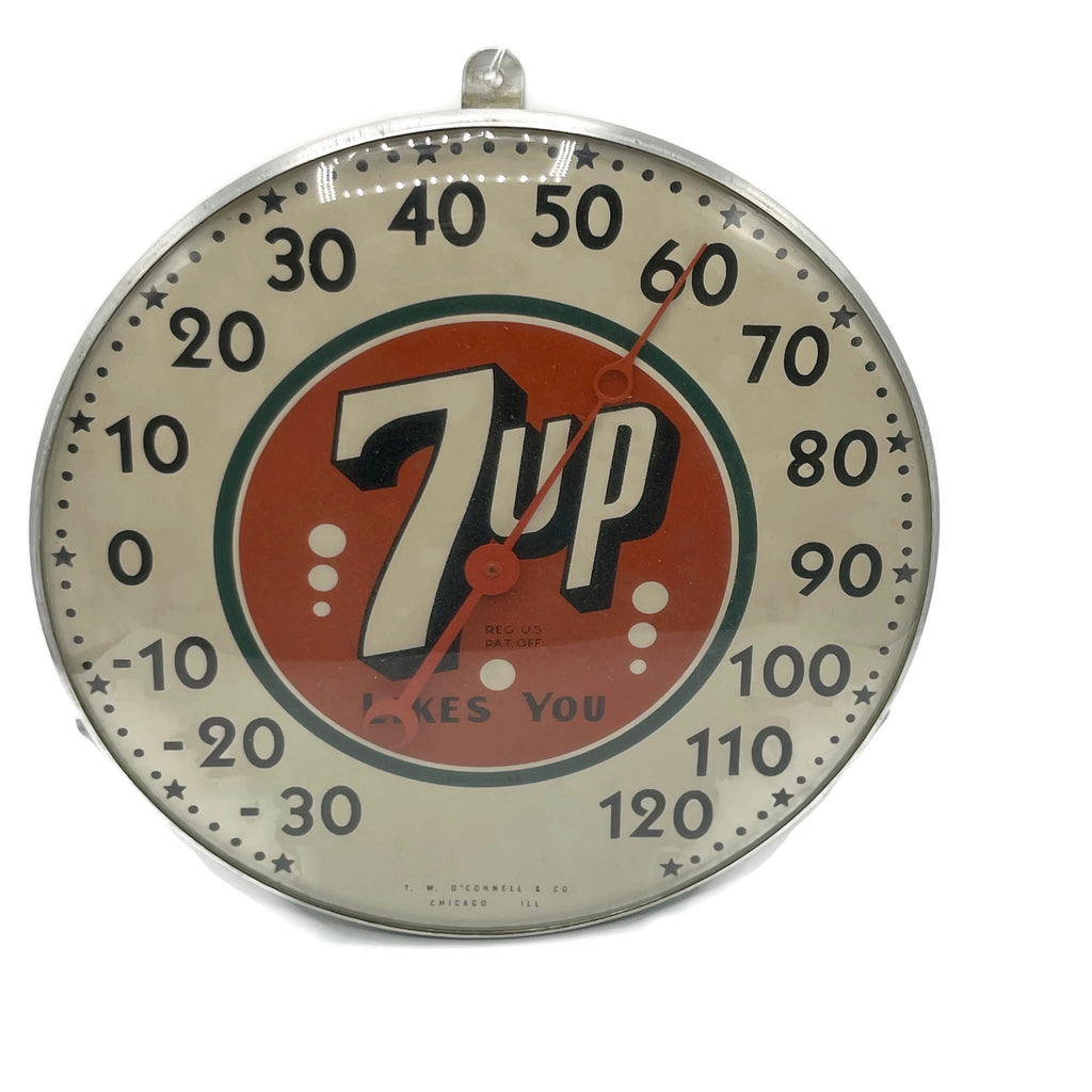 Vintage T.W. O’connel 7UP Advertisement Thermometer