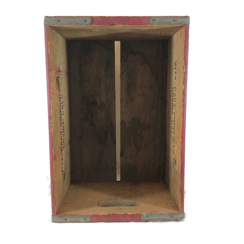 Vintage Red Vita-Pakt Products Co. Crate