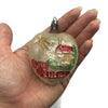 Vintage German Puffy Double Indent Christmas Heart Ornament