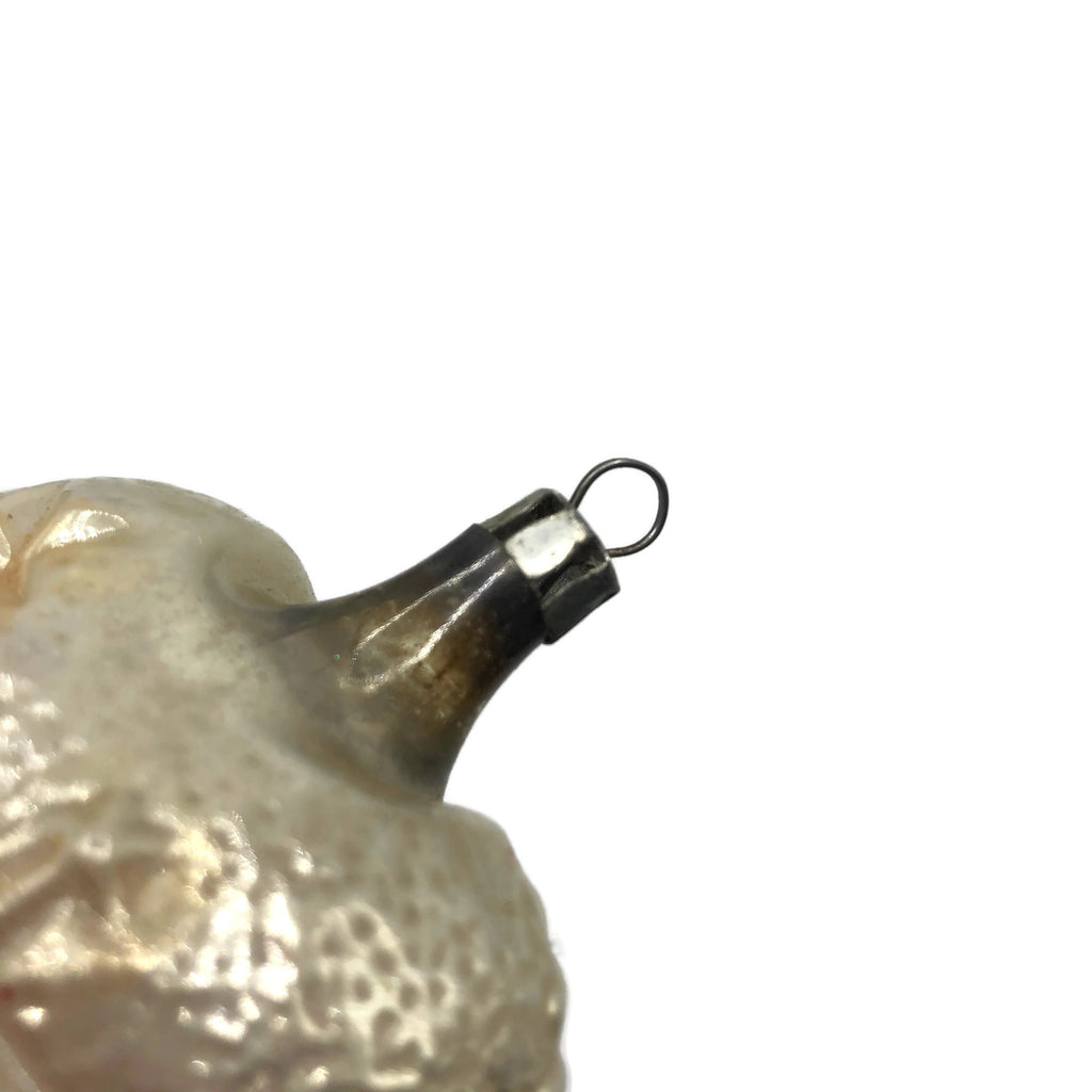 Vintage German Puffy Double Indent Christmas Heart Ornament