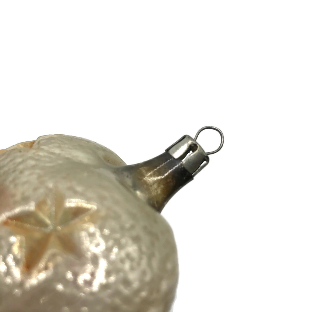 Vintage German Puffy Double Indent Christmas Heart Ornament