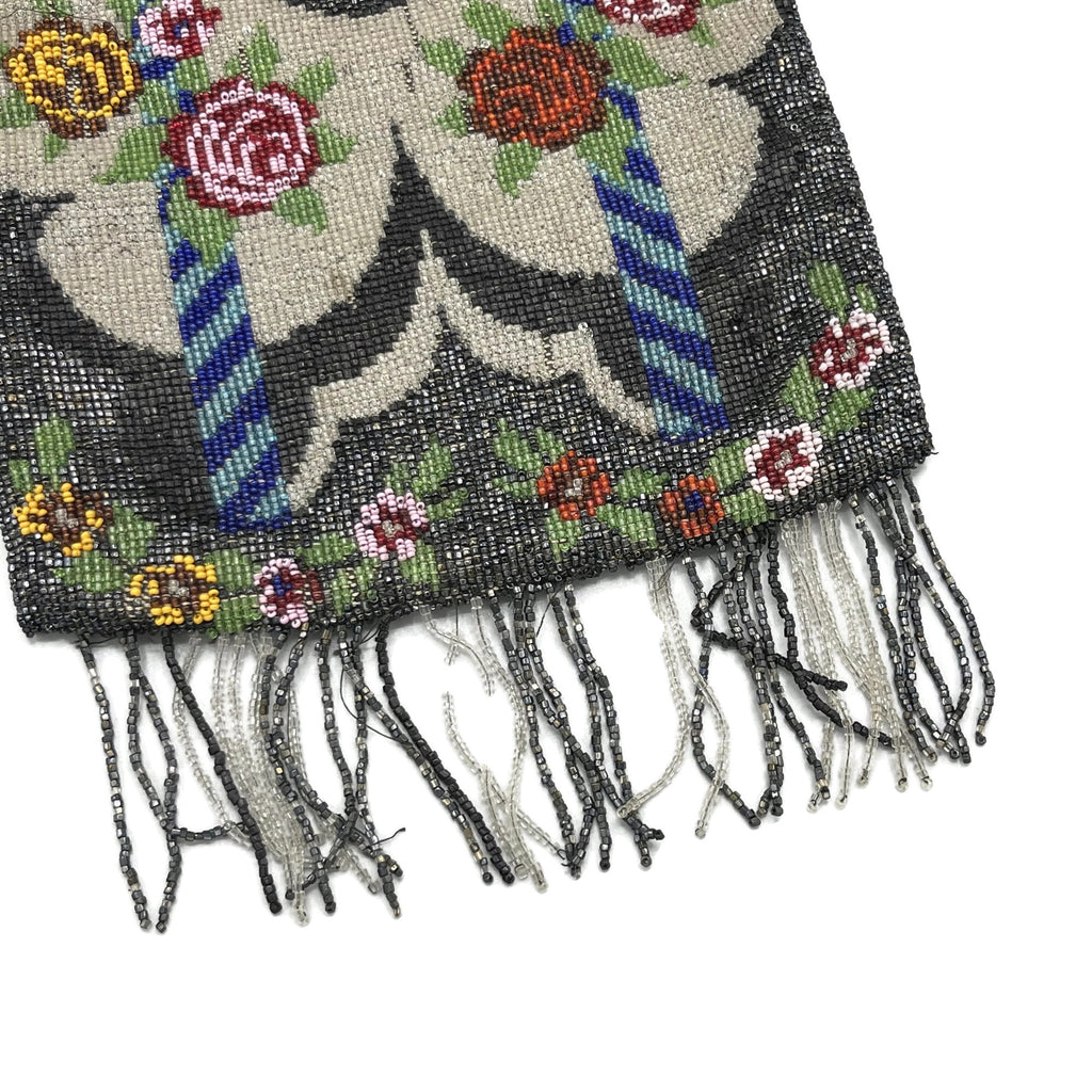 Antique Floral Victorian Beaded Purse