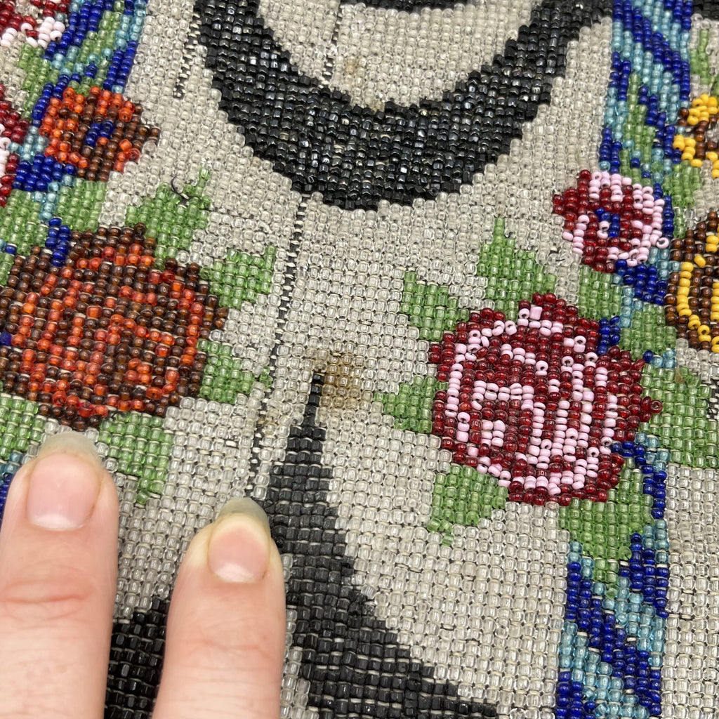 Antique Floral Victorian Beaded Purse