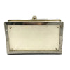 Vintage 1940’s White Marbleized Lucite Metal Accent Purse