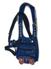 Red, White, & Blue Leather Motorcycle Bag