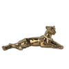 Vintage 1960’s Gold Tone Ceramic Reclining Panther Figurine