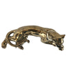 Vintage 1960’s Gold Tone Ceramic Reclining Panther Figurine