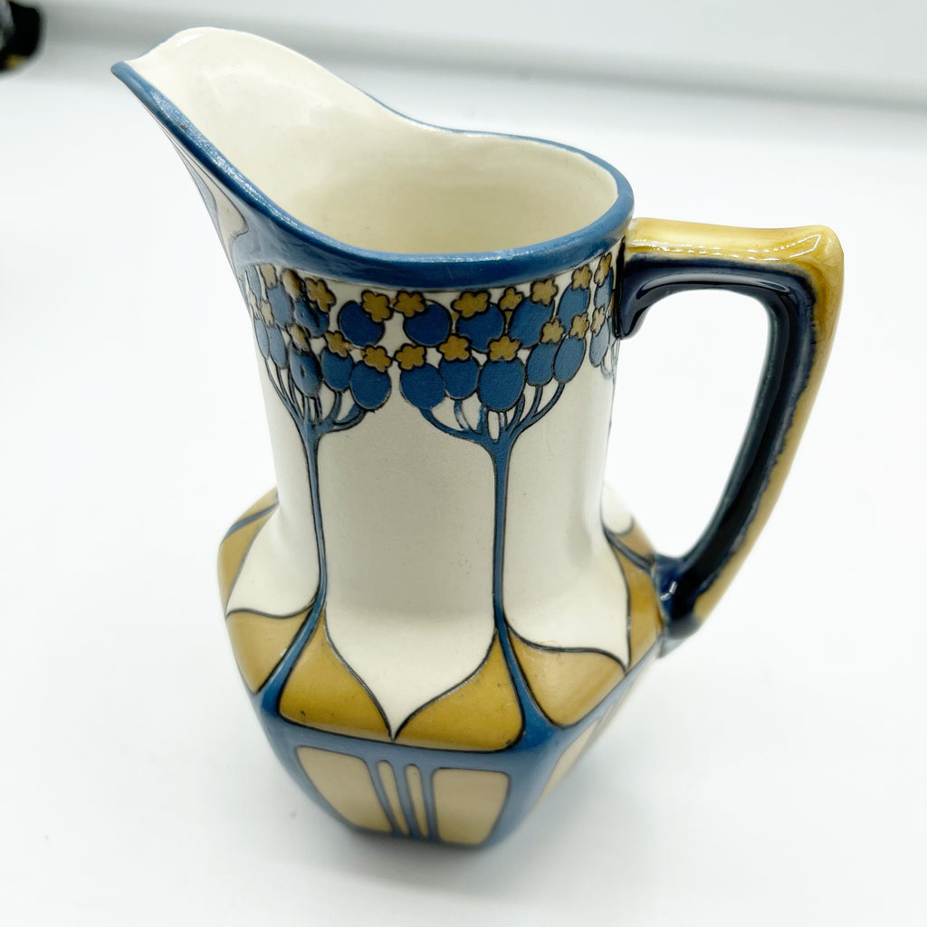 Vintage Rare Mettlach Cream & Sugar Set