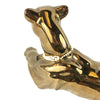 Vintage 1960’s Gold Tone Ceramic Reclining Panther Figurine
