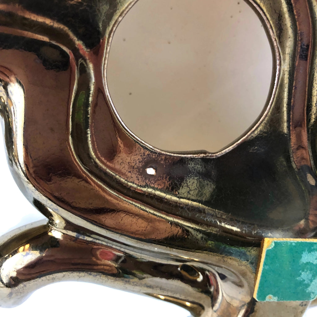 Vintage 1960’s Gold Tone Ceramic Reclining Panther Figurine