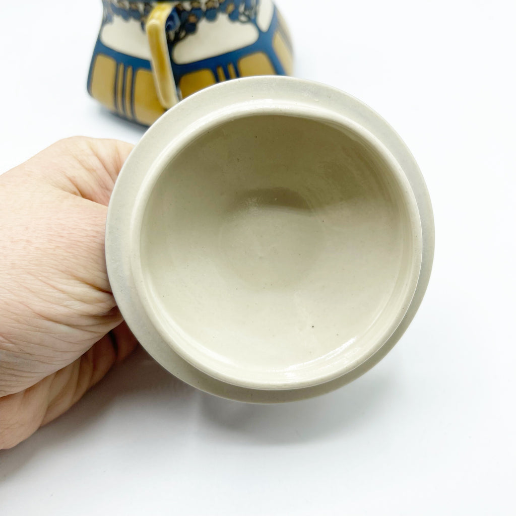 Vintage Rare Art Nouveau Mettlach Cream & Sugar Set