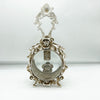 Vintage Hollywood Regency Glass & Metal Perfume Bottle
