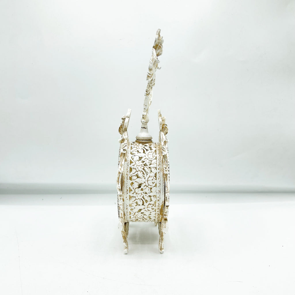 Vintage Hollywood Regency Glass & Metal Perfume Bottle