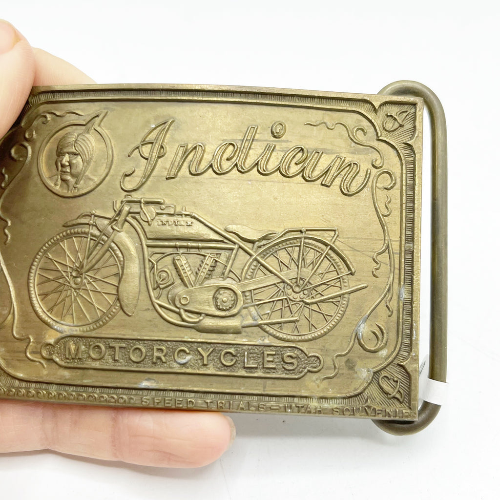 Vintage Indian Motorcycles Brass belt Buckle