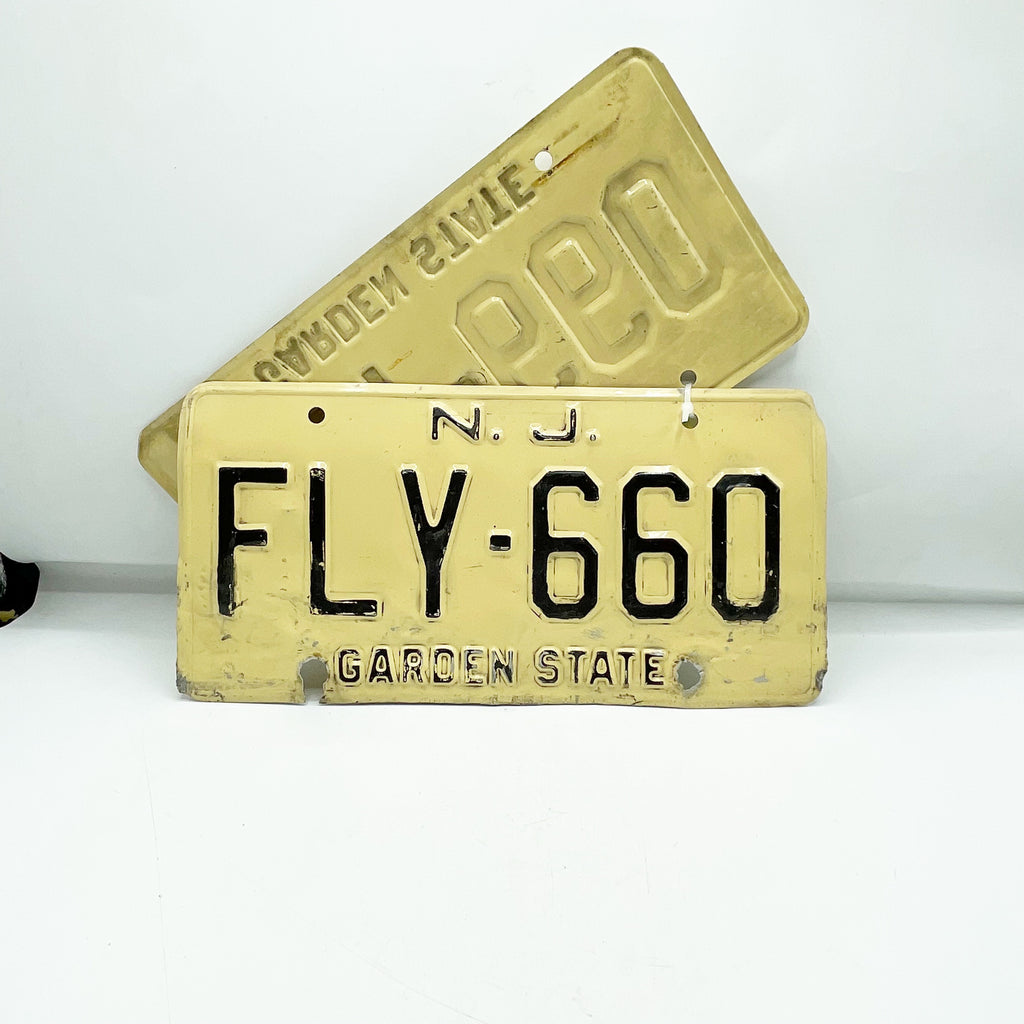 Pair Of Vintage New Jersey License Plates