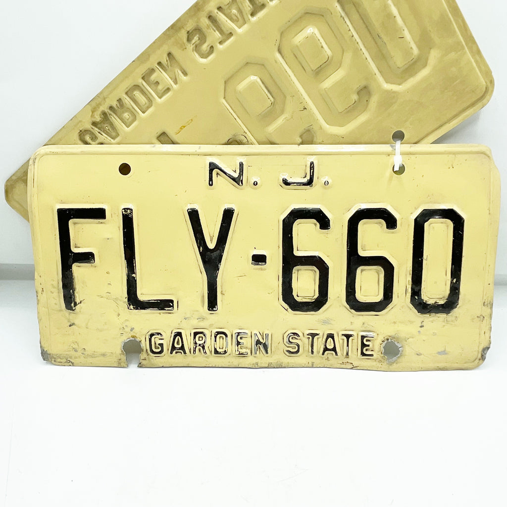 Pair Of Vintage New Jersey License Plates