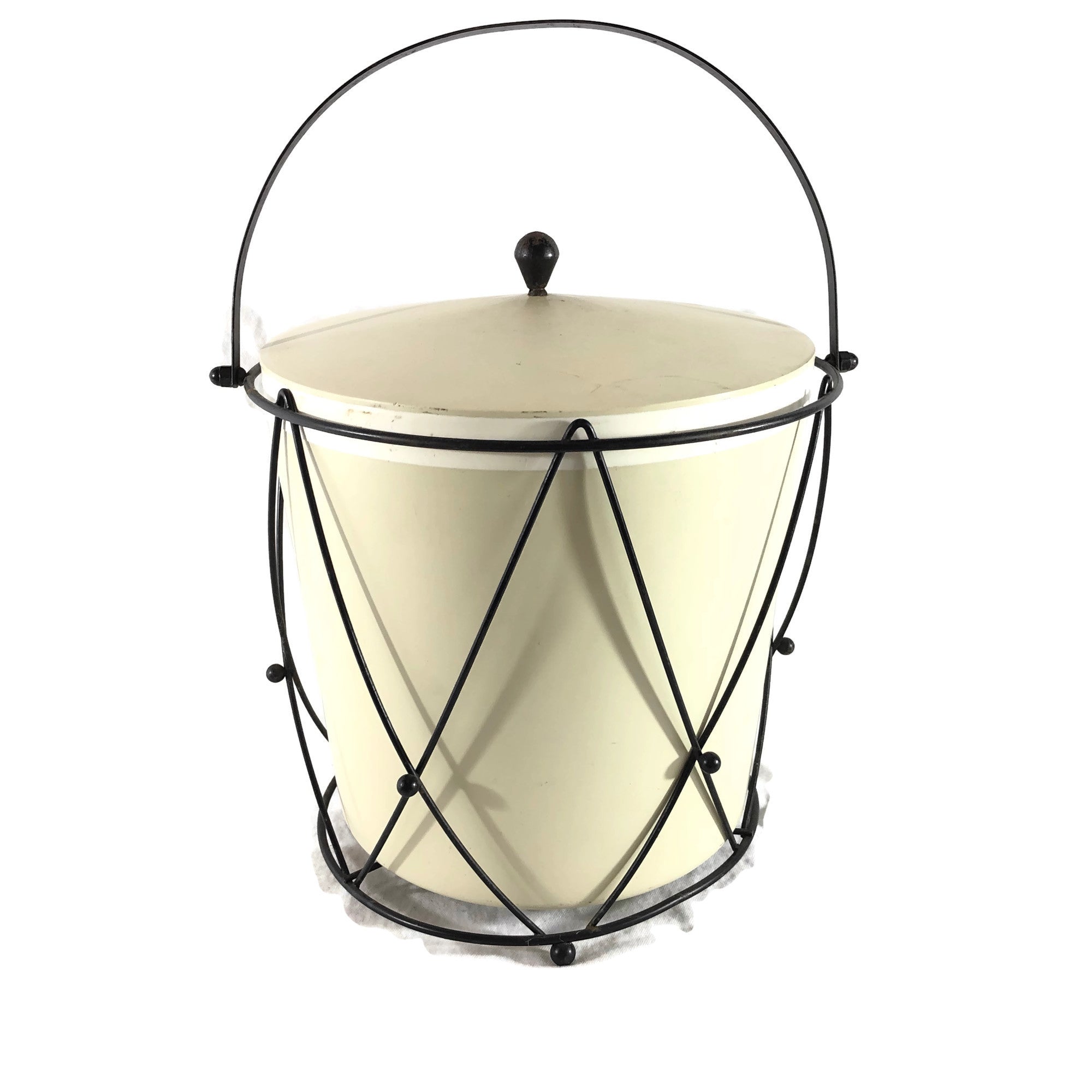 Vintage Mid Century Modern 1960’s Drum Ice Bucket