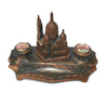 Vintage 1920's Paris Souvenir Dual Ink Well & Pen Holder