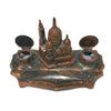 Vintage 1920's Paris Souvenir Dual Ink Well & Pen Holder