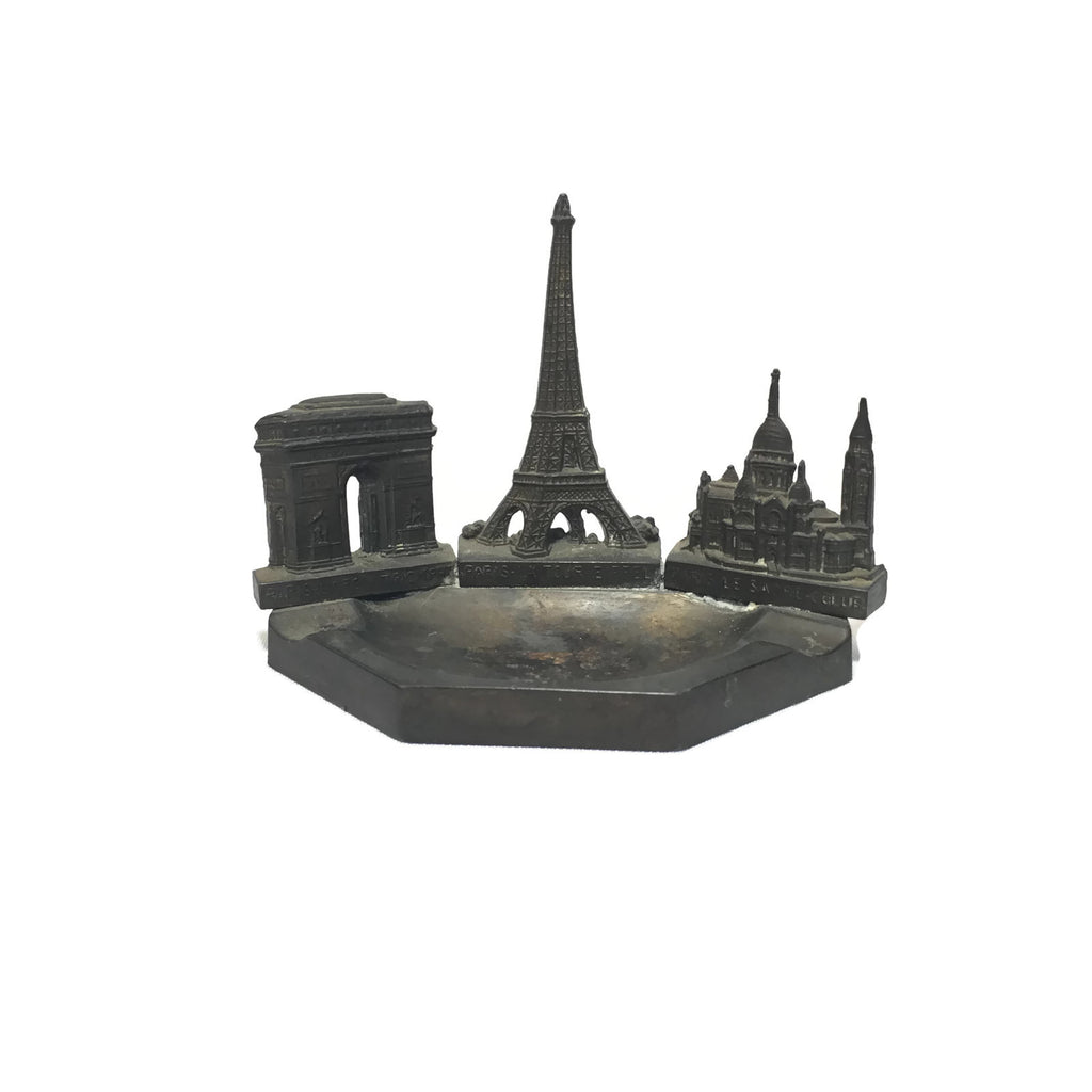 Vintage Paris Eiffel Tower Scare Coeur Arc De Triomphe Ashtray